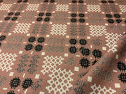 S91 Rose Pink Linen Look Welsh Blanket Print