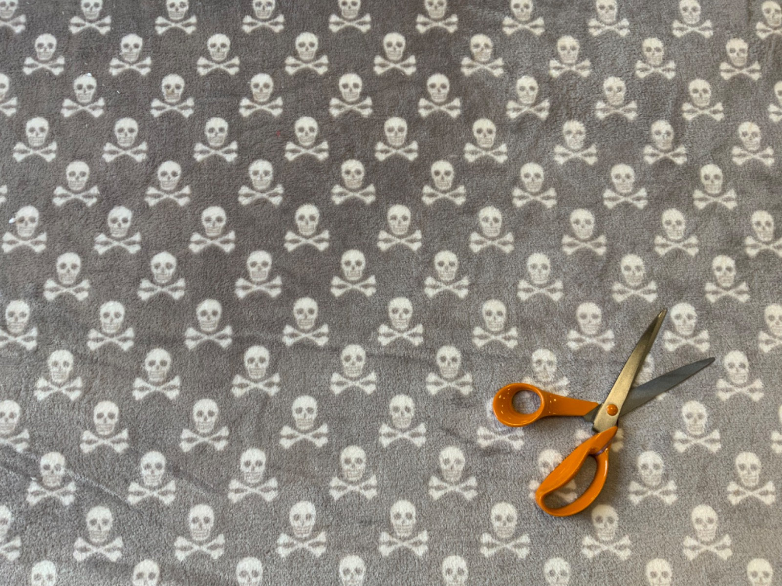 I447 Skull Cuddle Fleece Grey