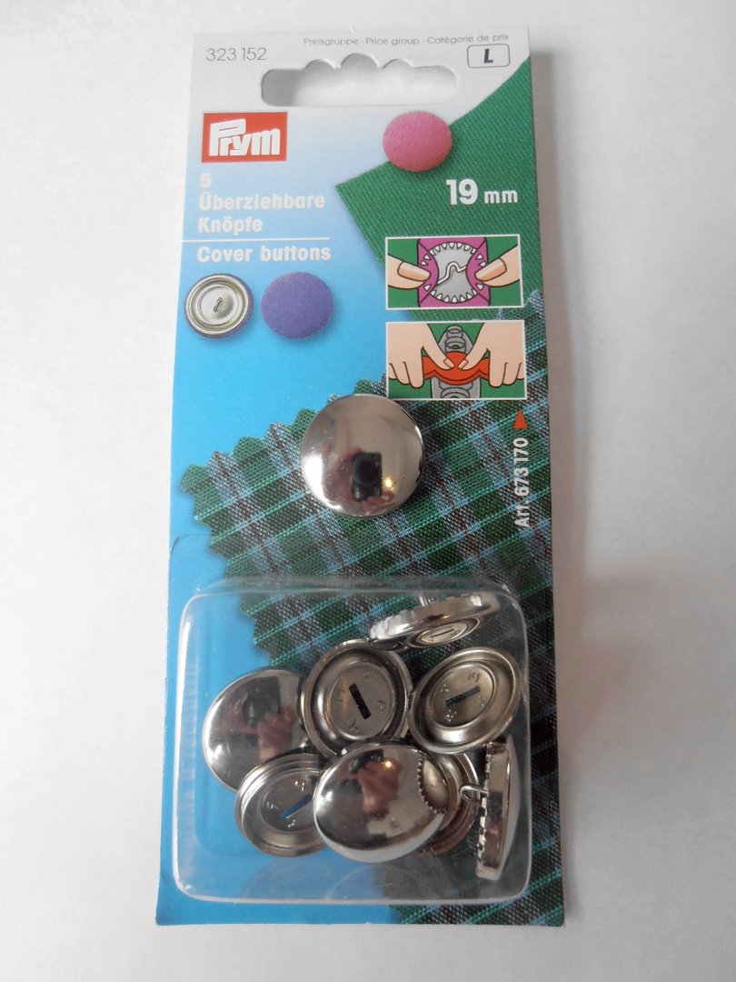 19mm Metal Cover Buttons