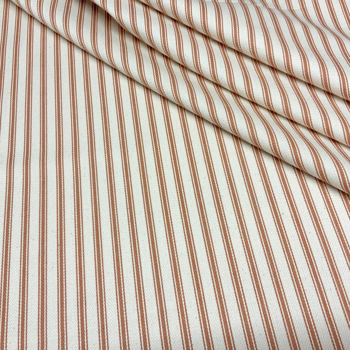 S120 French Woven Ticking Rust