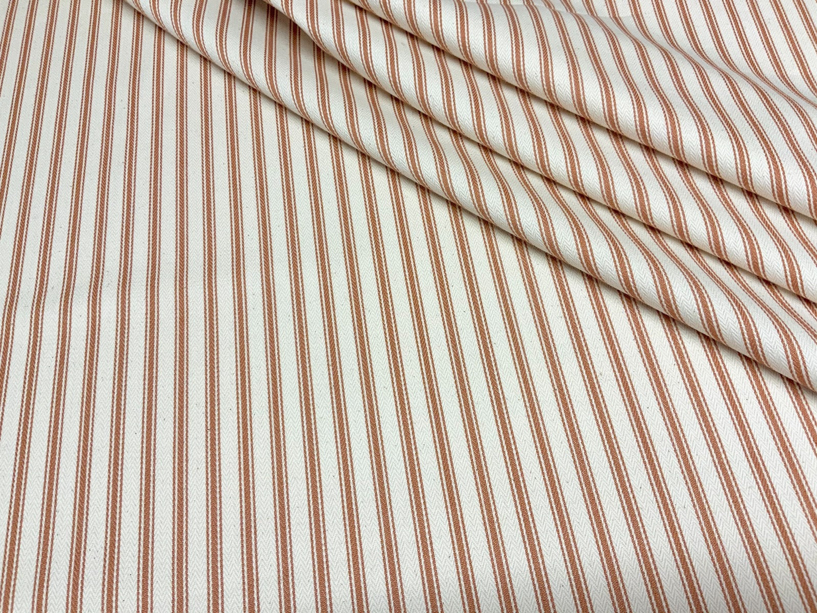 S120 French Woven Ticking Rust