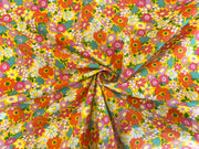 H315 Seventies Flower Cotton Sunshine
