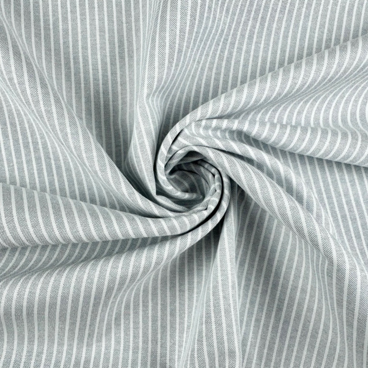 4mm Narrow Linen Stripe Grey Fabric