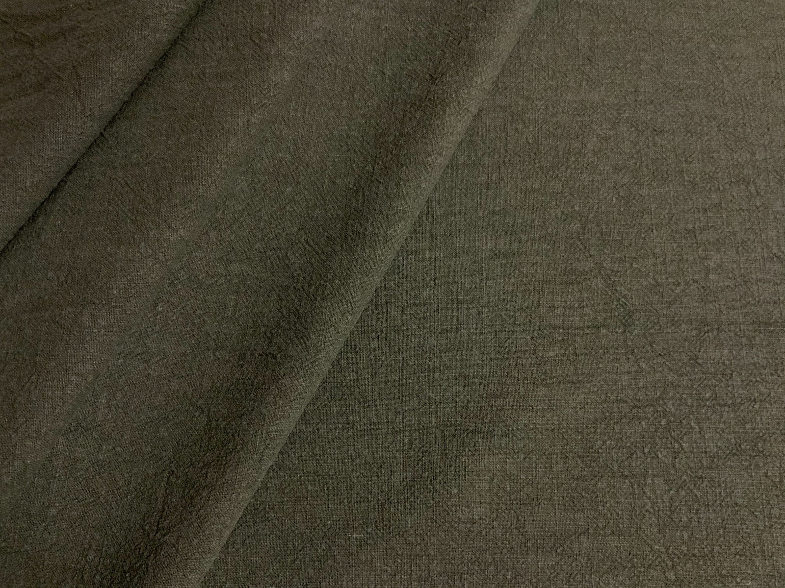 Washed Ramie Linen Look Khaki B180