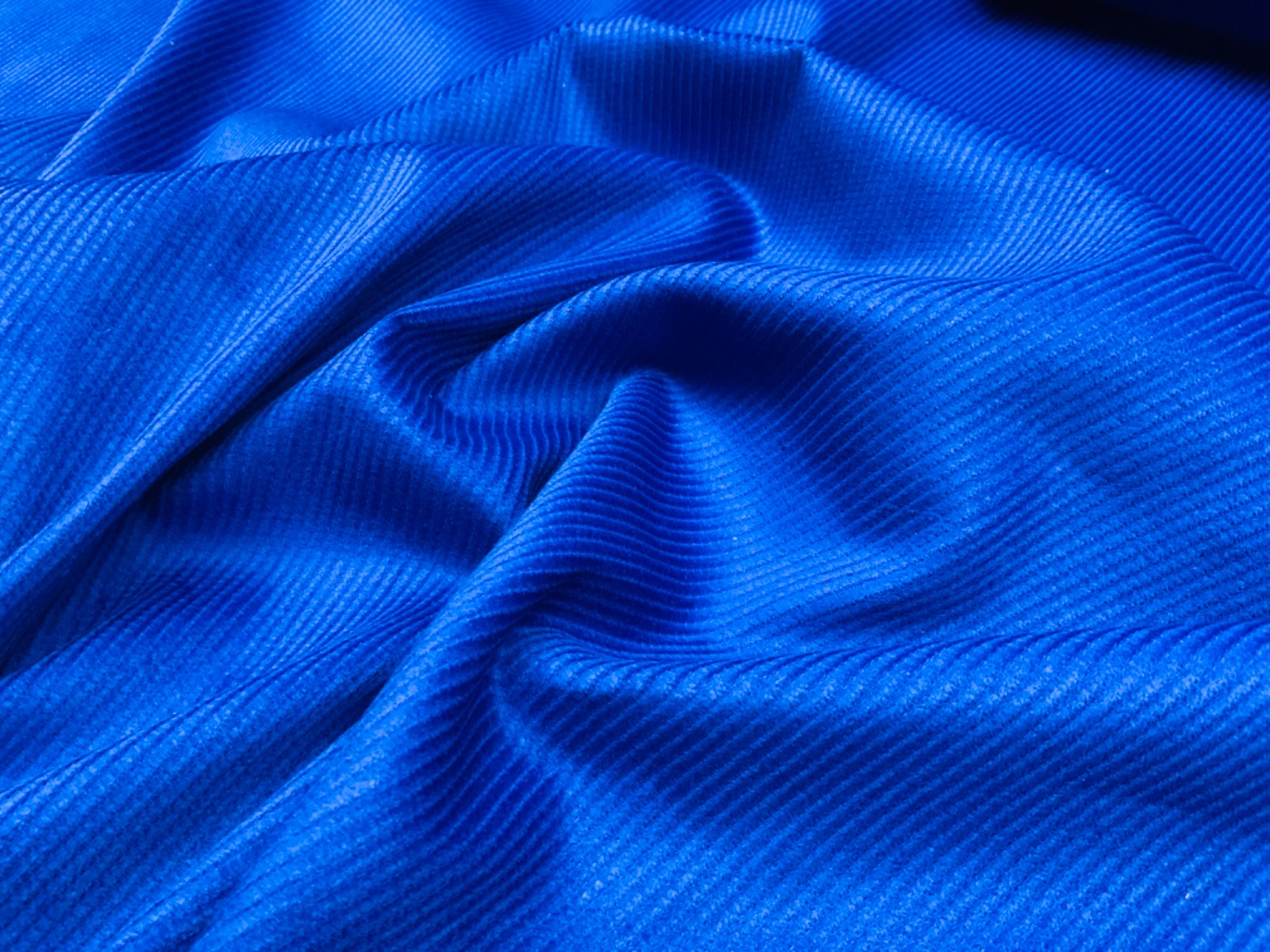 Royal Blue Cotton 8 Wale Corduroy