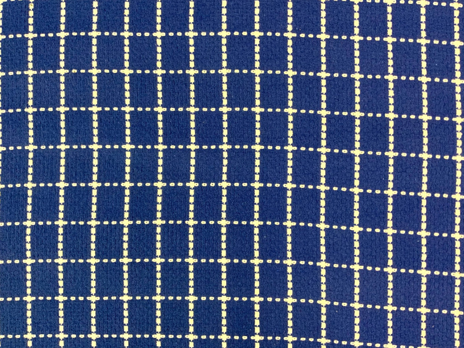 Basket Weave Check Wool Touch Blue F118