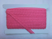 Scalloped Cotton Lace Shocking Pink