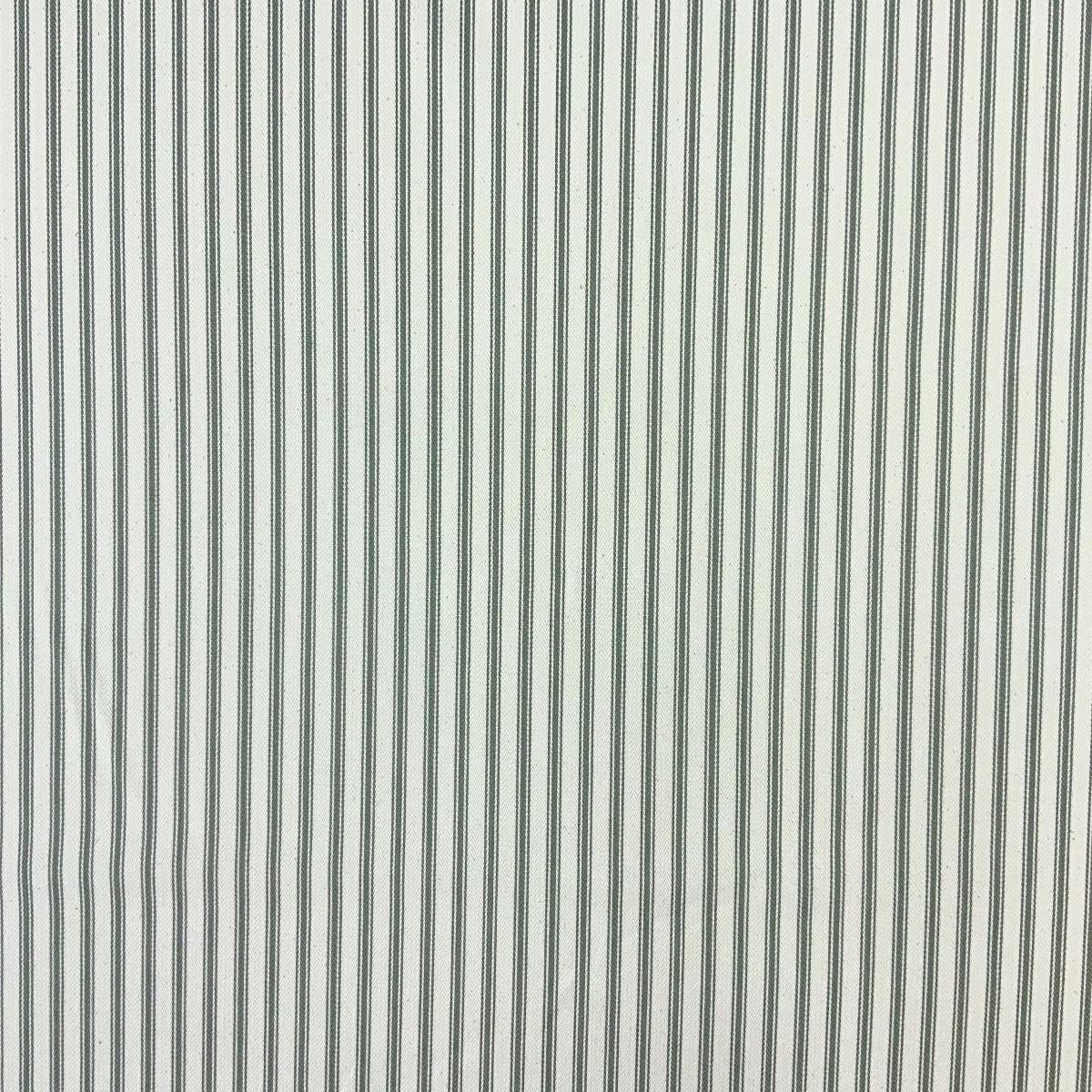 S122 French Woven Ticking Forest Green