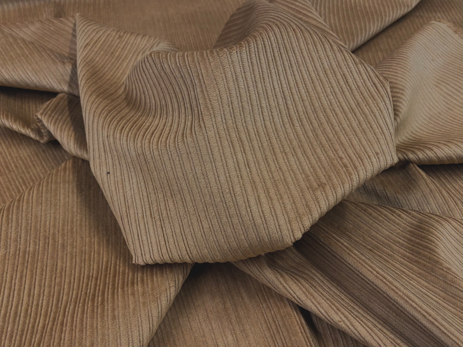 F374 Ex Designer 8 Wale Stretch Double Corduroy Toffee