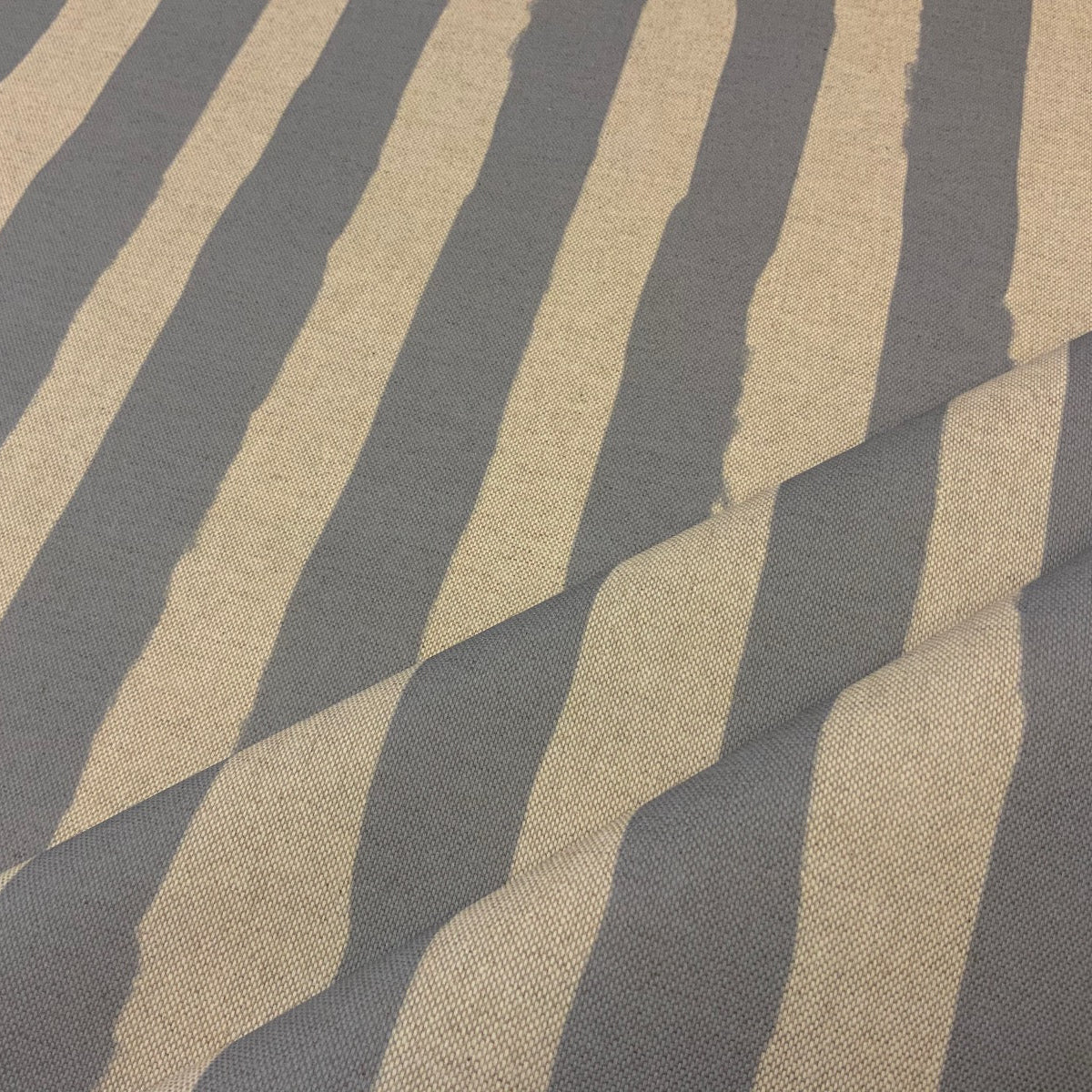S145 Paint Stripe Oilcloth Grey