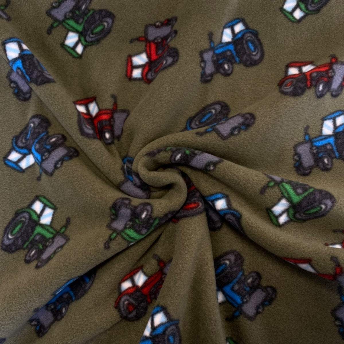 C743 Tractor Polar Fleece Khaki Fabric Gathered