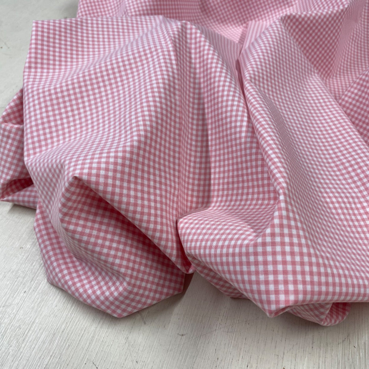 C748 3mm Pink Woven Cotton Gingham Fabric 