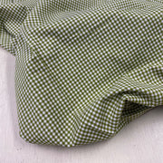 C749 3mm Green Olive Woven Cotton Gingham Fabric