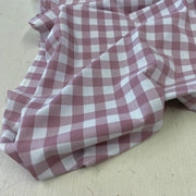 C761 17mm Woven Cotton Gingham Mauve Fabric Sample