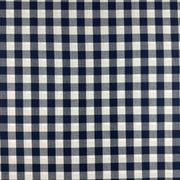 C769 17mm Woven Cotton Gingham Navy Fabric