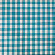 C782 17mm Woven Cotton Gingham Turquoise Fabric
