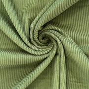 C818 4.5 Wale Corduroy Sage Fabric Gathered