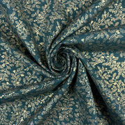 C830 Metallic Holly Outline Green  fabric gathered