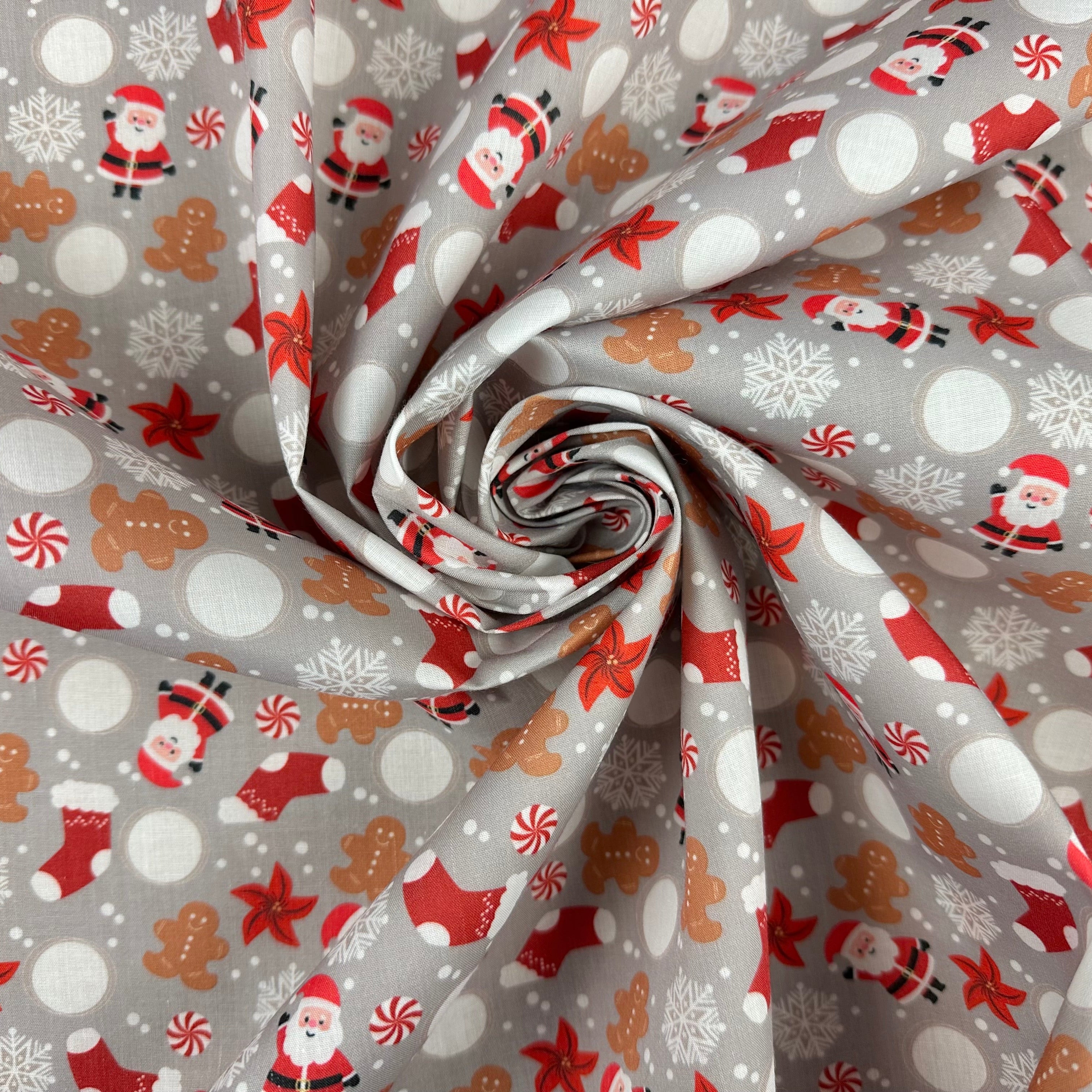 C834 All things Christmassy fabric gathered 