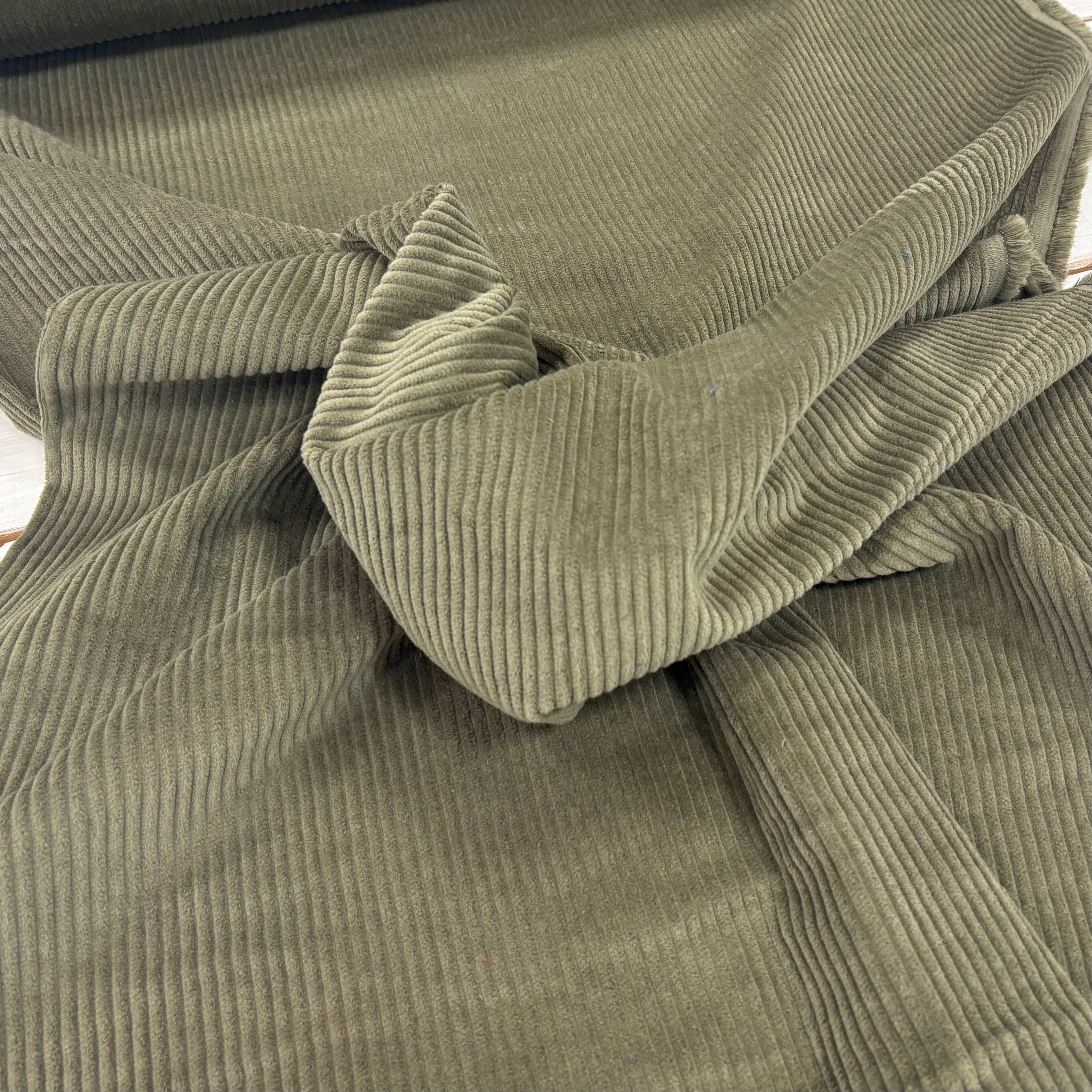 C845 4.5 Wale Corduroy Moss Fabric Full Width