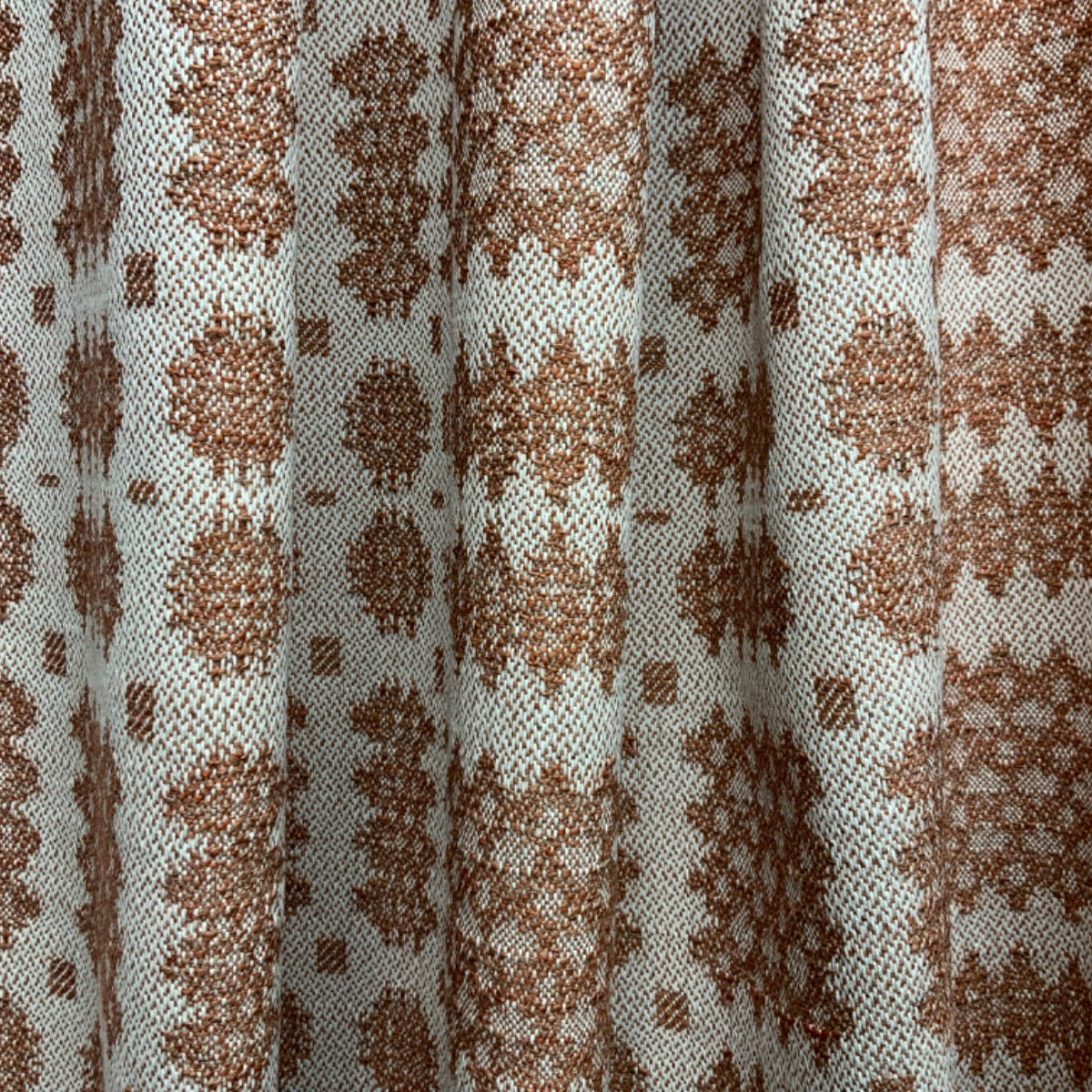 Cadair Welsh Blanket Rustic Weave Rust S273 Fabric Gathered