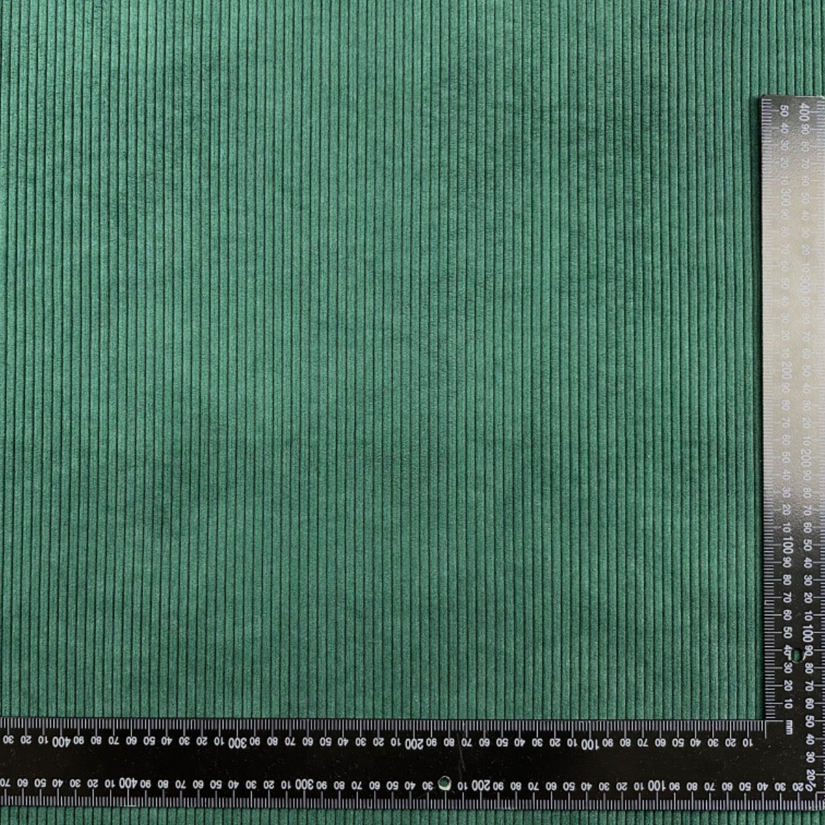 Chunky 5 Wale Upholstery Corduroy Forest H335 Fabric Scale