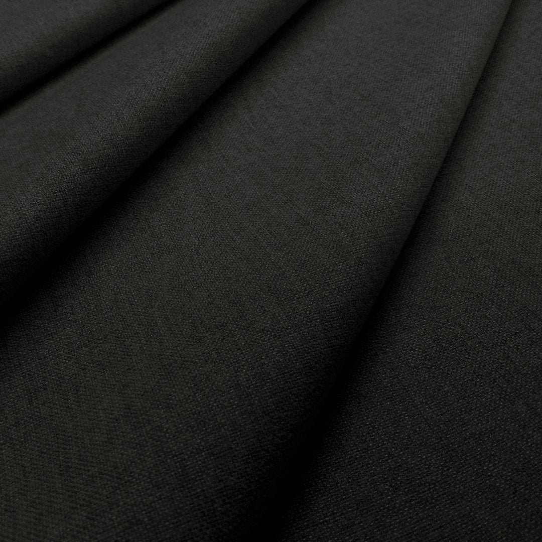 clarke and Clarke highlander ebony fabric black fabric swatch