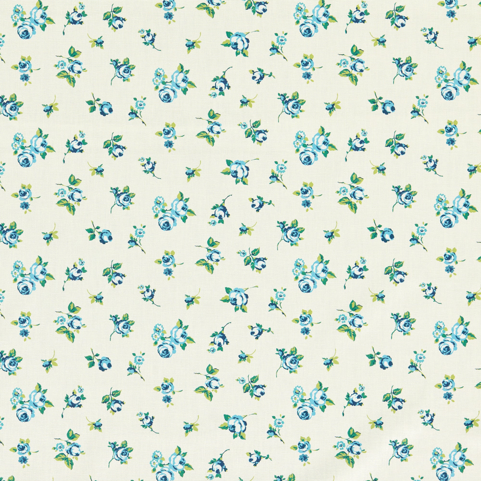 Clarke & Clarke Rosebud Cobalt Fabric