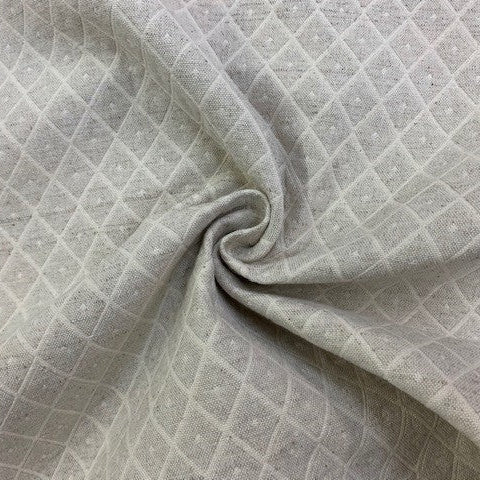 Diamond Linen Weave Slub S54 Fabric Gathered