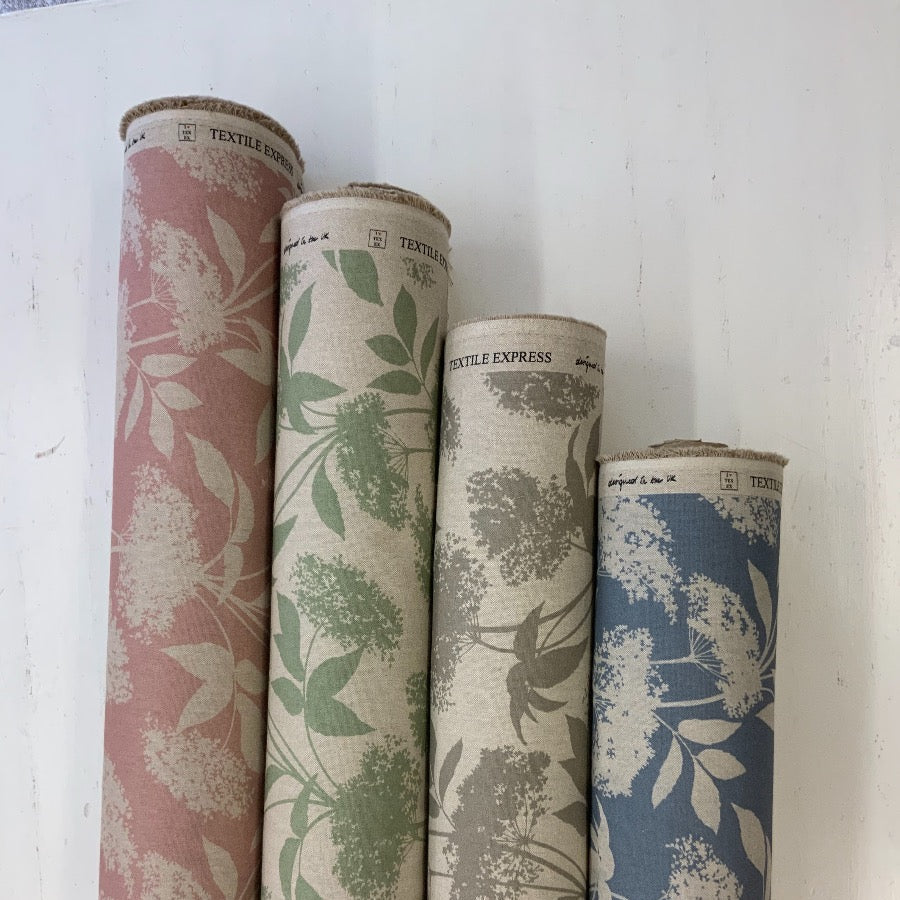 Elderflower fabric colour range