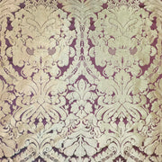 Faux silk damask plum gold fabric