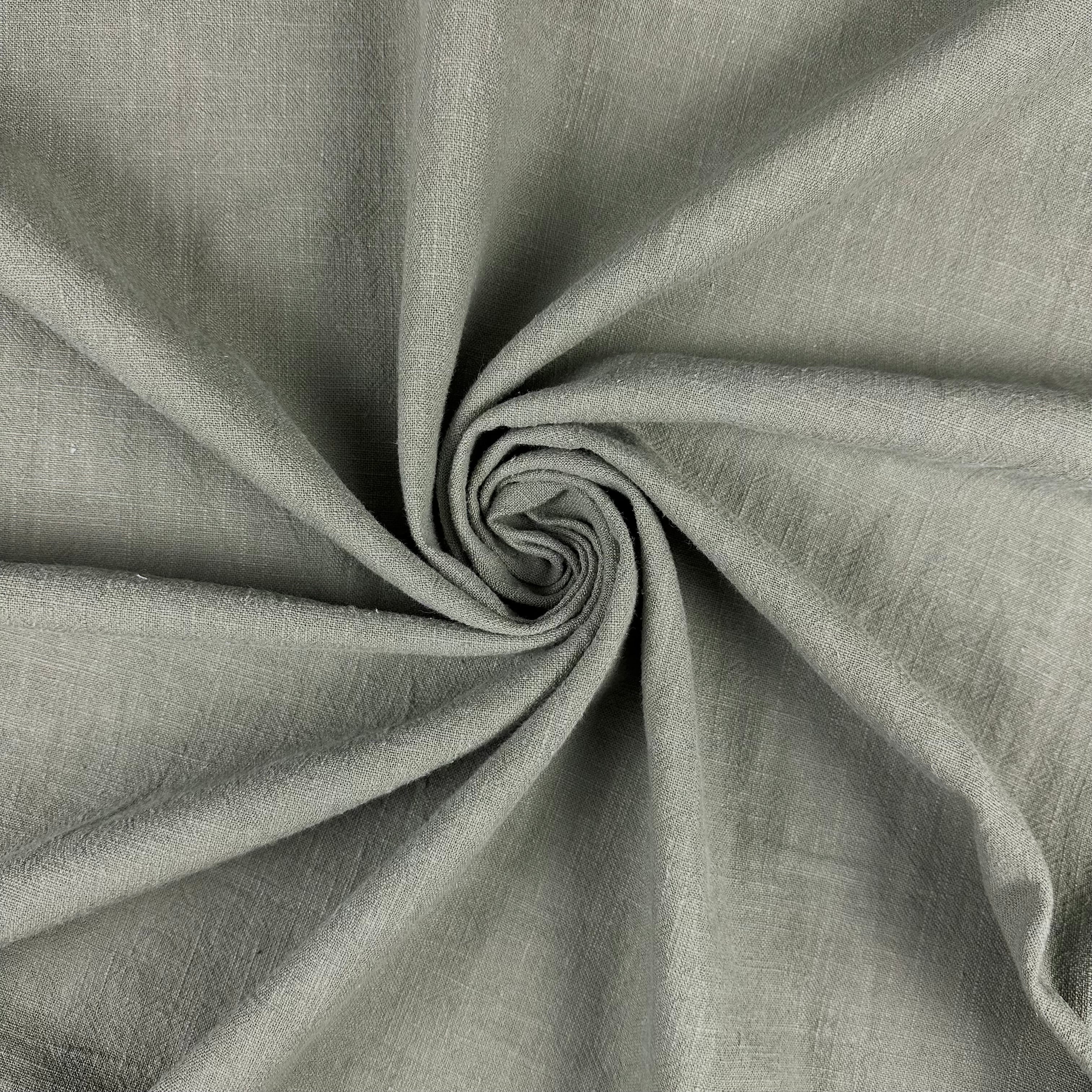 Textured Washed Linen Khaki T563