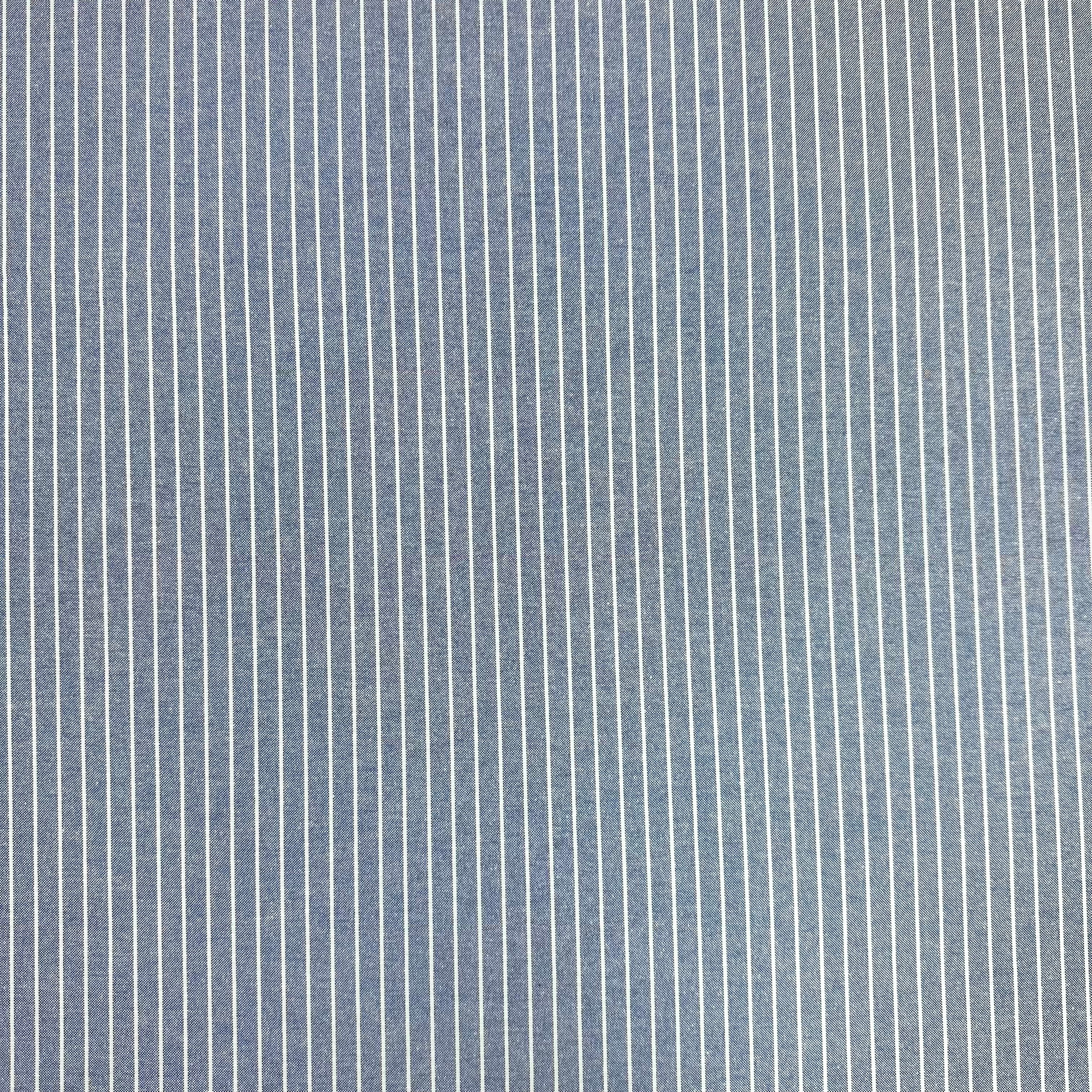 9mm Narrow Linen Stripe Navy C850
