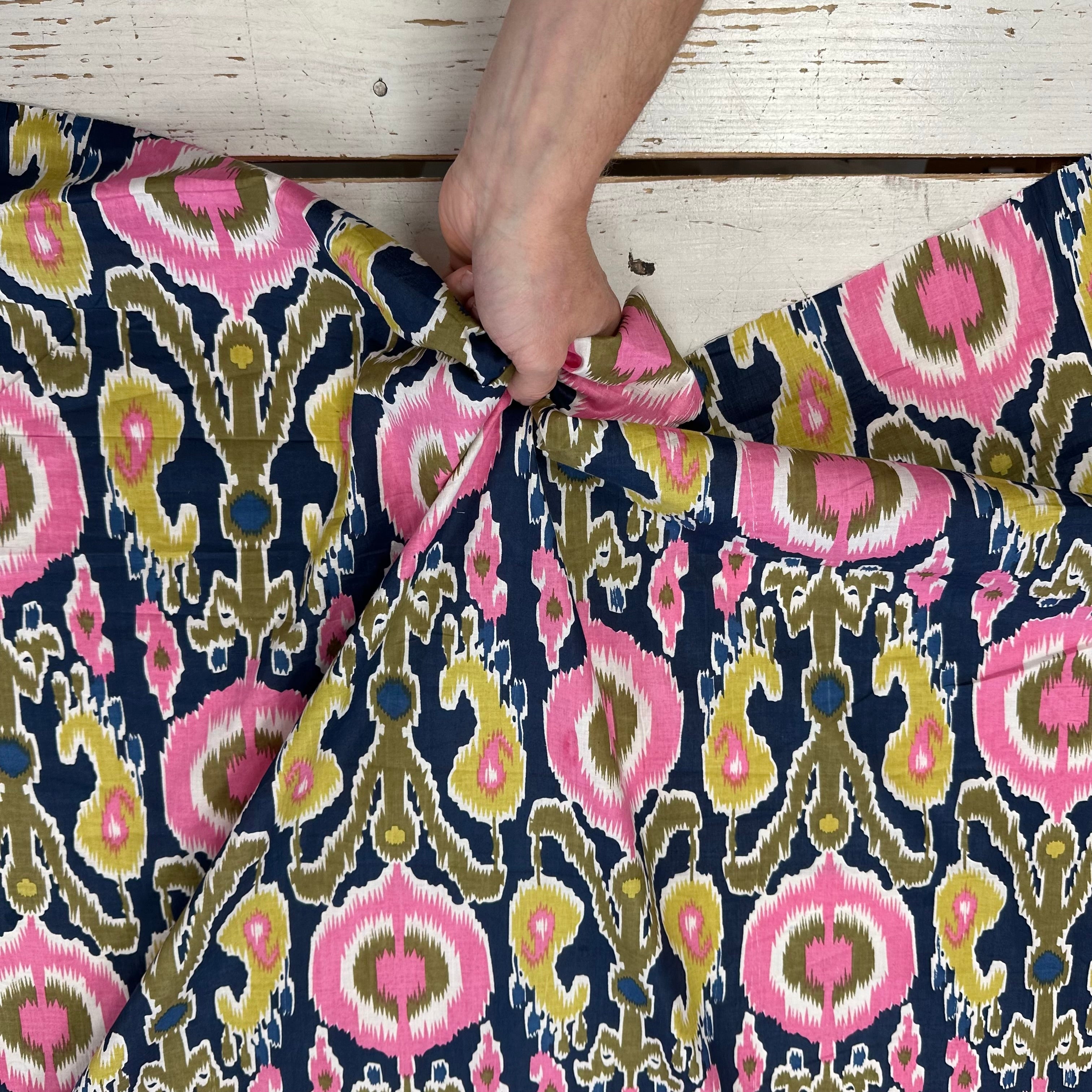 Ikat Indian Print Navy Tex Ex 2985