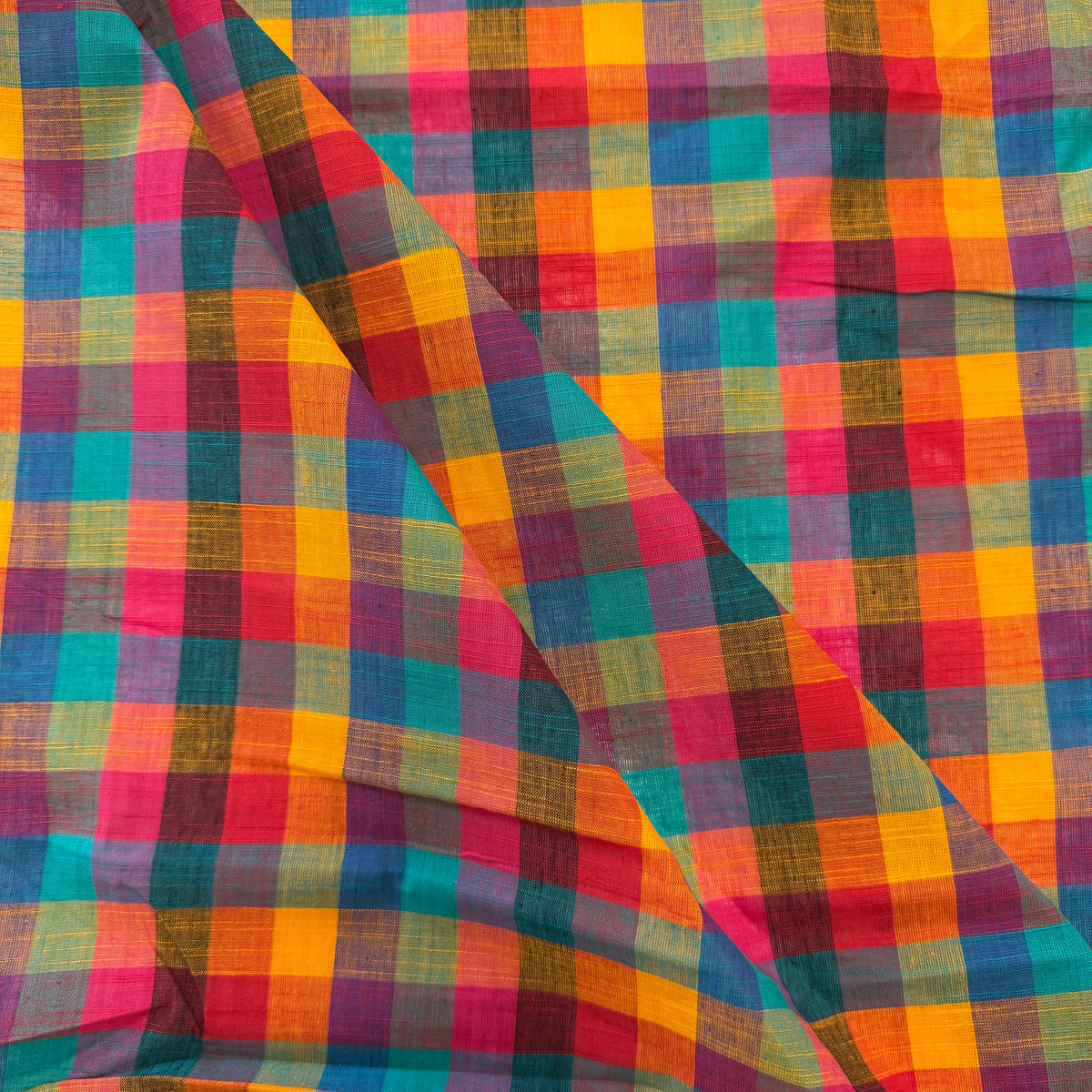 The little Woven Block Gingham Sunset Tex Ex 3048
