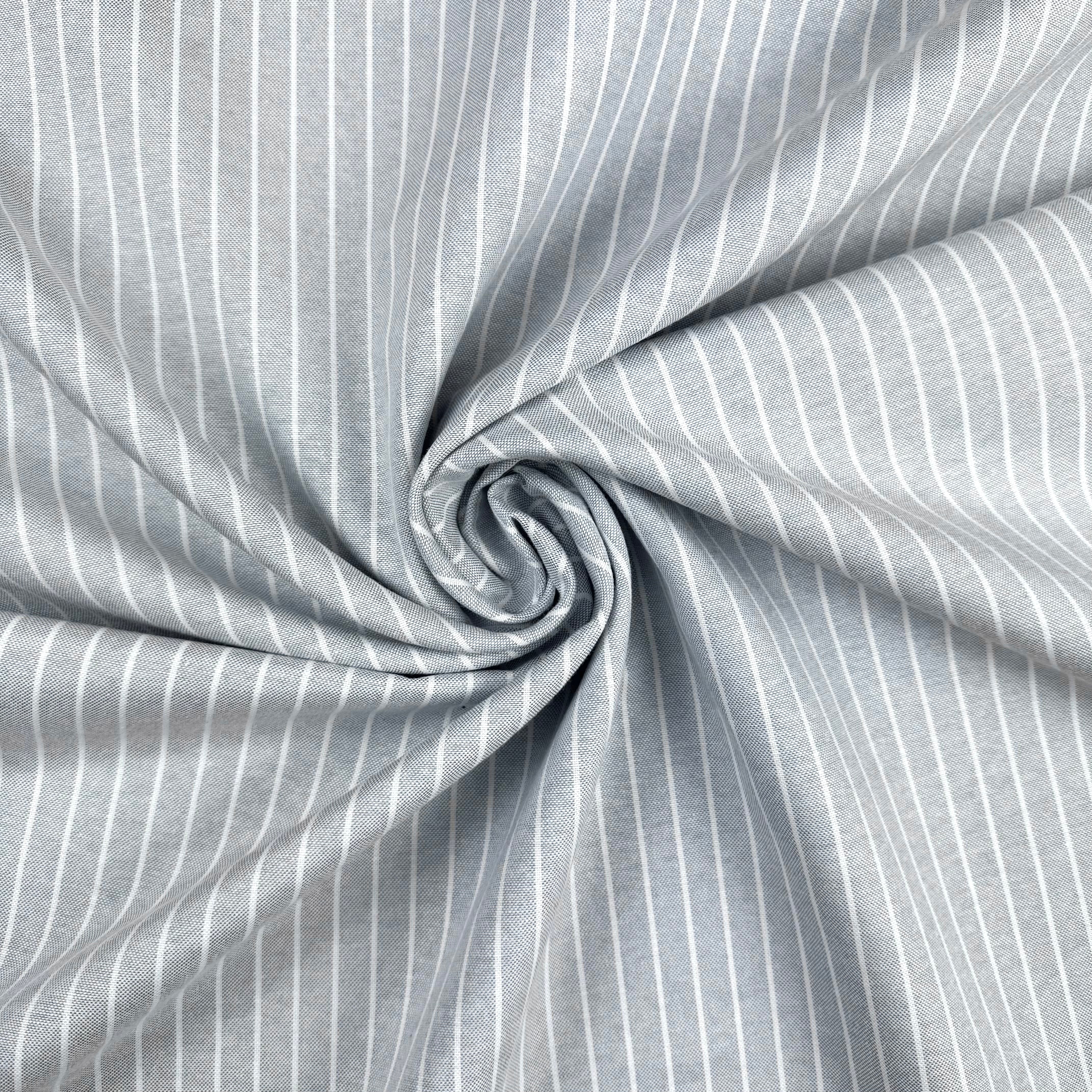 9mm Narrow Linen Stripe Light Grey C852