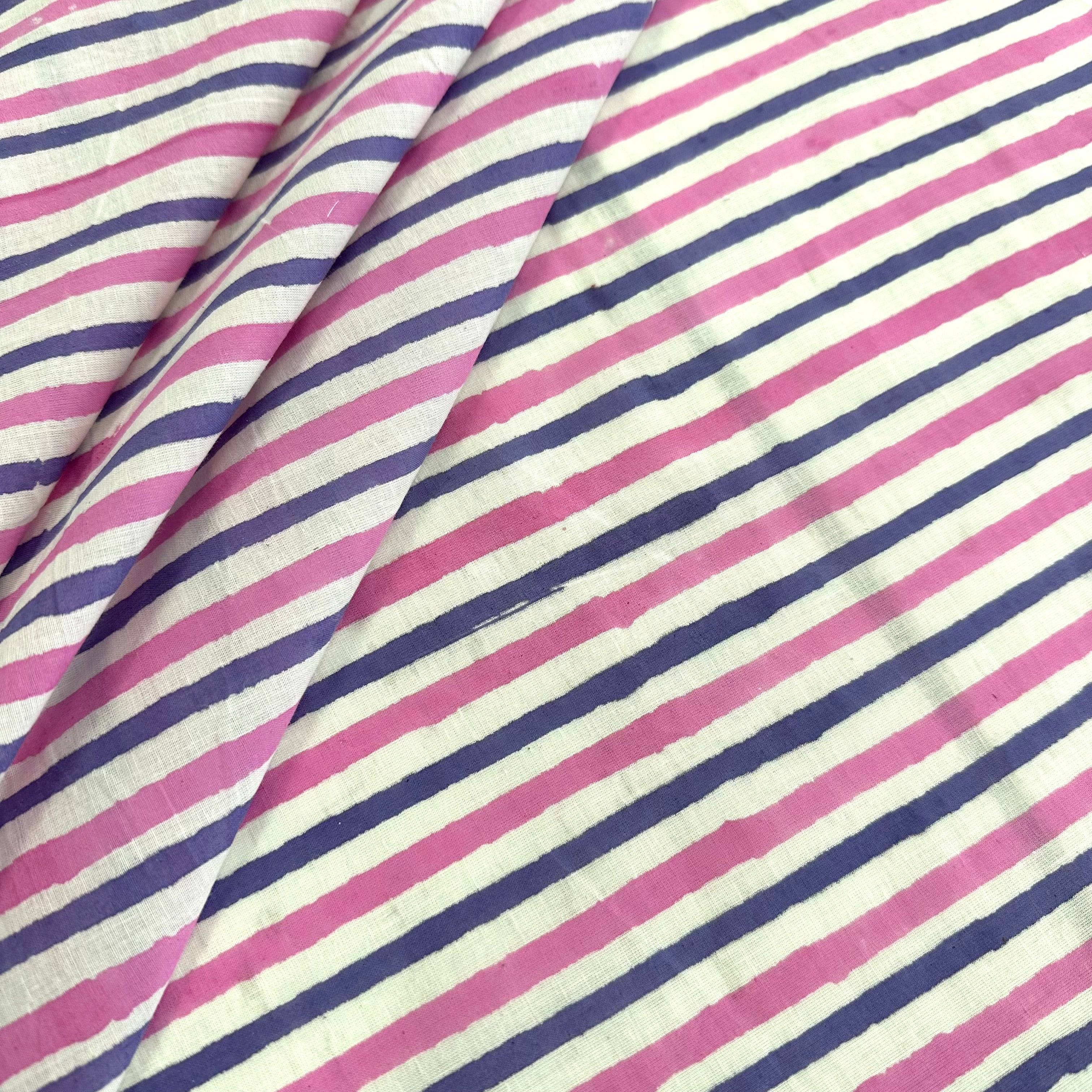 Paint Stripe Block Print Foxglove Tex Ex 2988