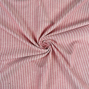 9mm Narrow Linen Stripe Red C851