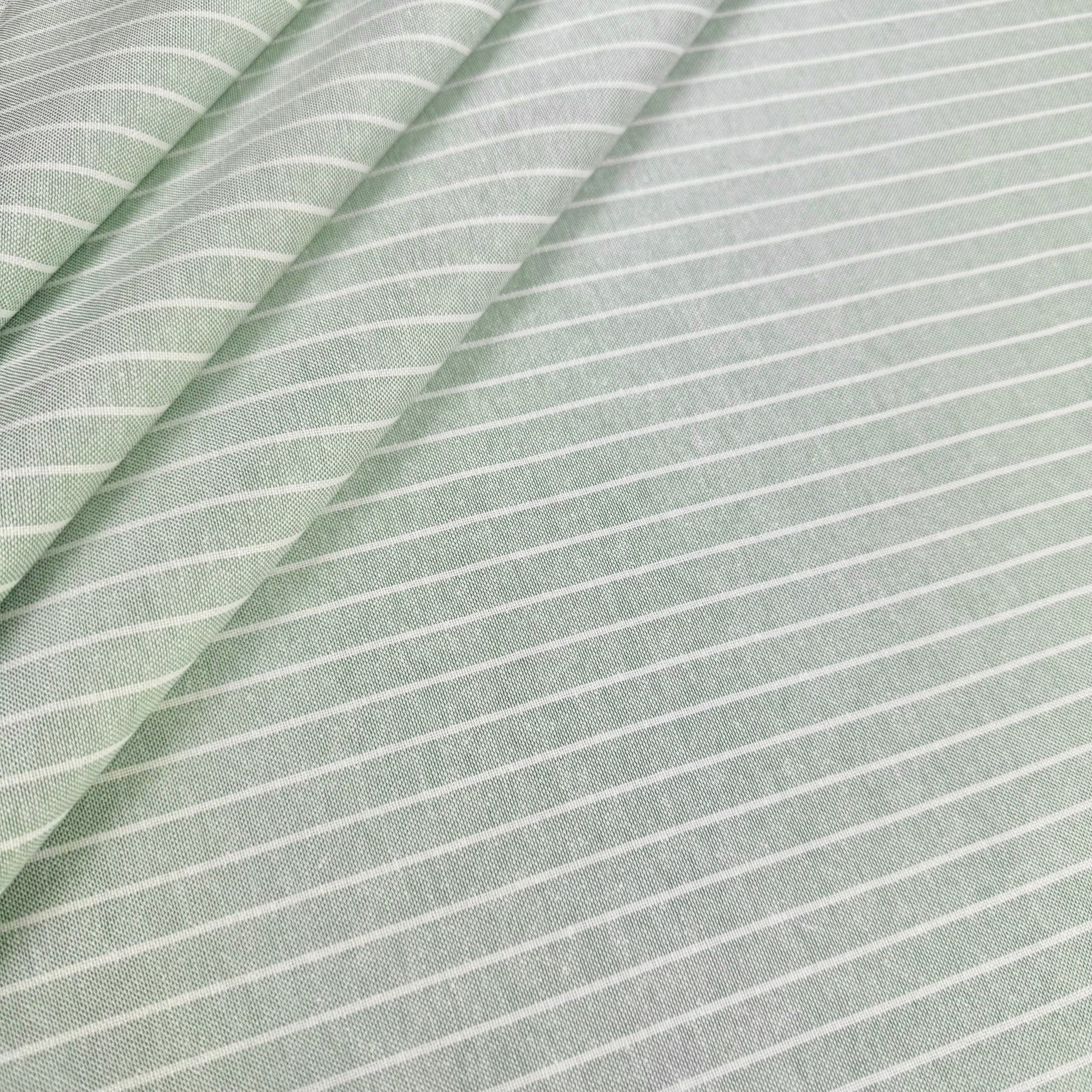 9mm Narrow Linen Stripe Sage C853