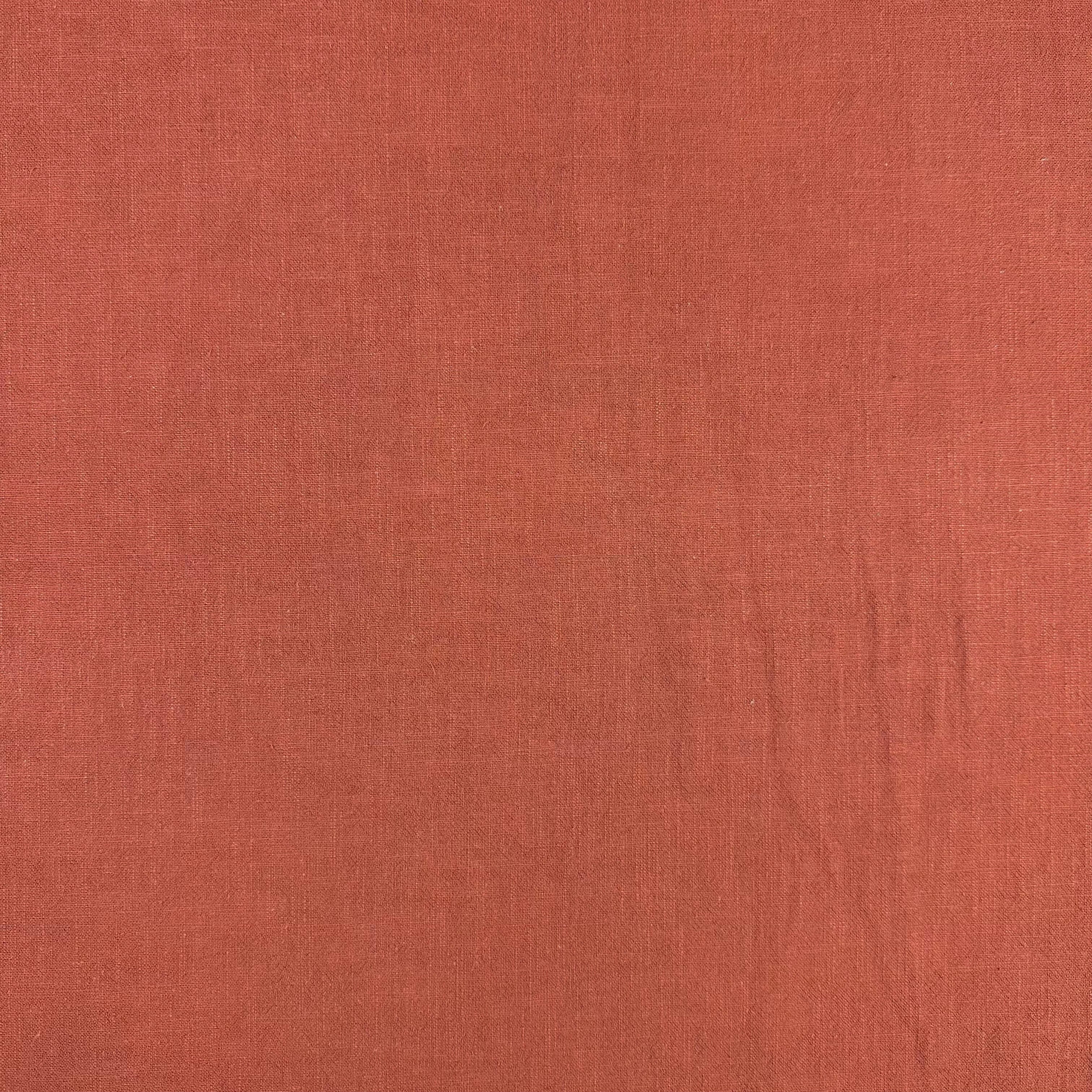 Textured Washed Linen Rust T565