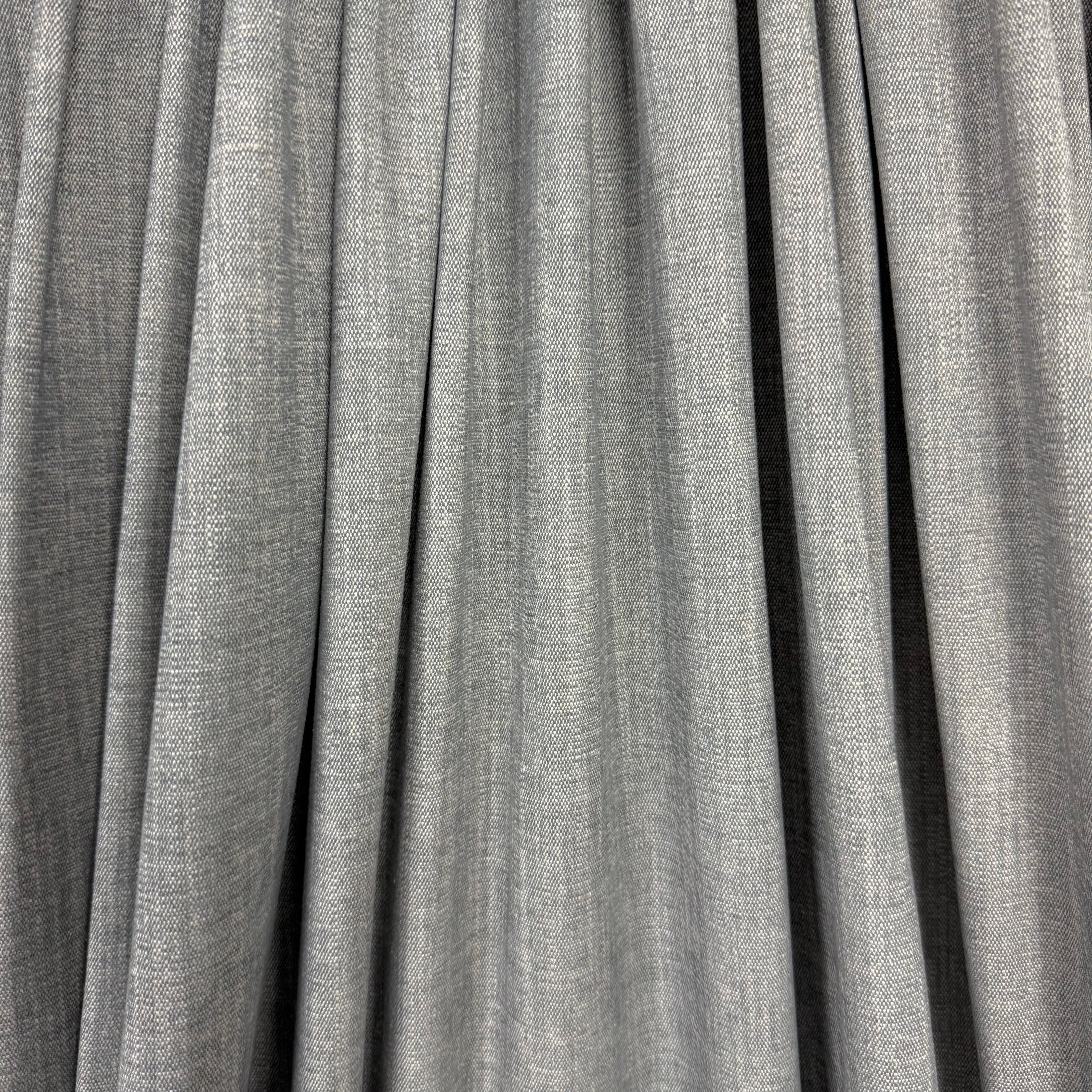 G67 Brushed Super Soft Linen Mix Grey fabric gathered