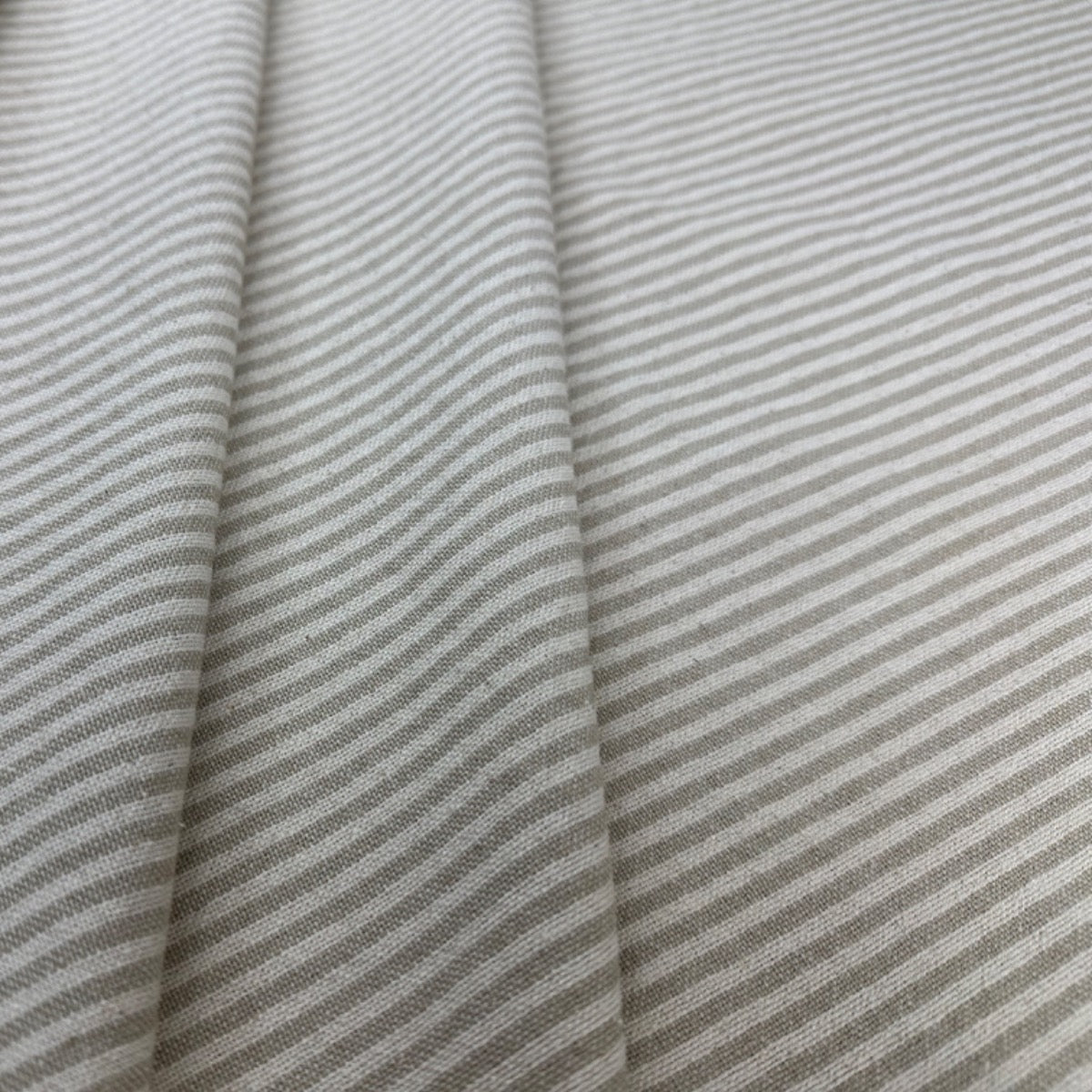 H361 Rustic Pierre Stripe Linen Fabric Folded