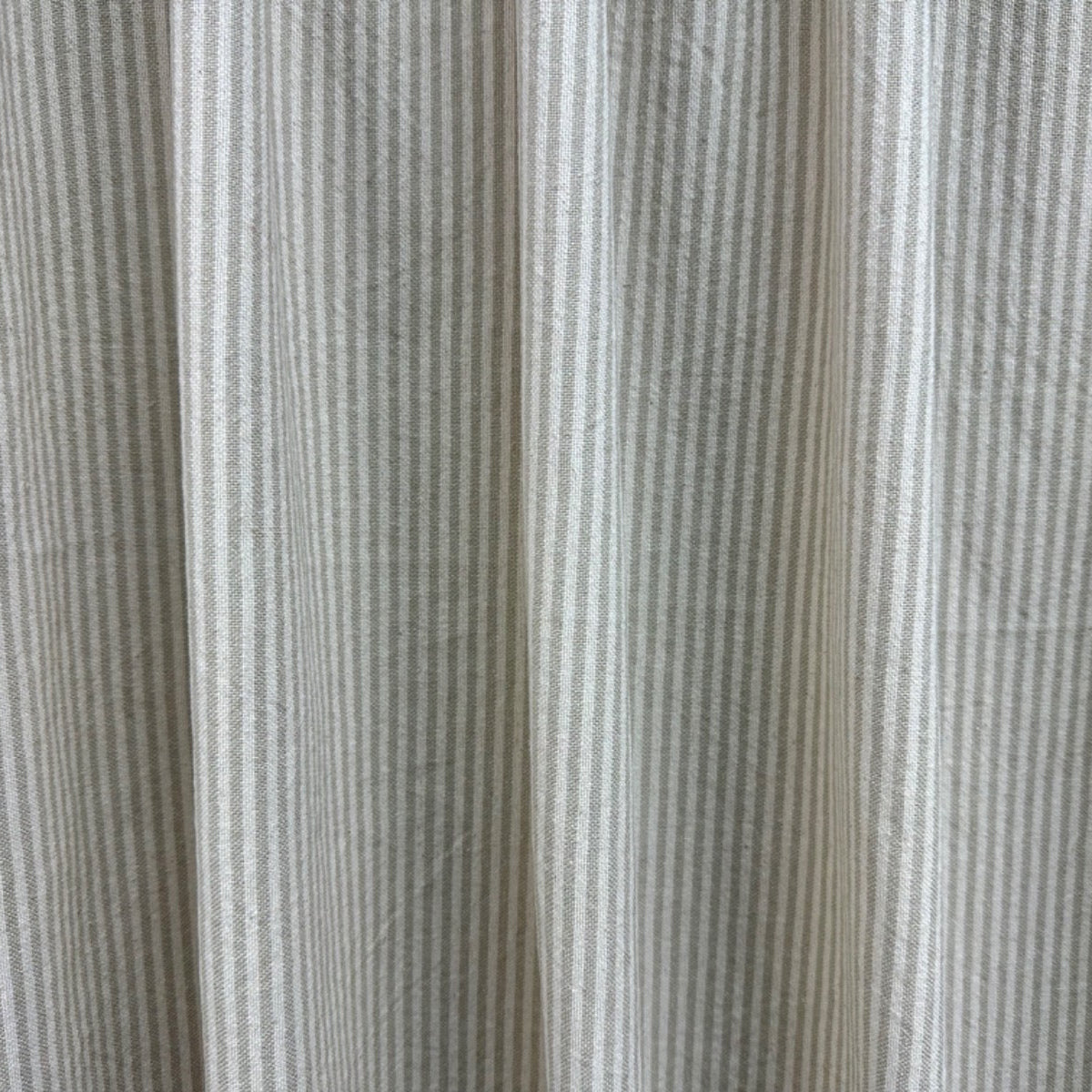 H361 Rustic Pierre Stripe Linen Fabric Gathered As Curtain