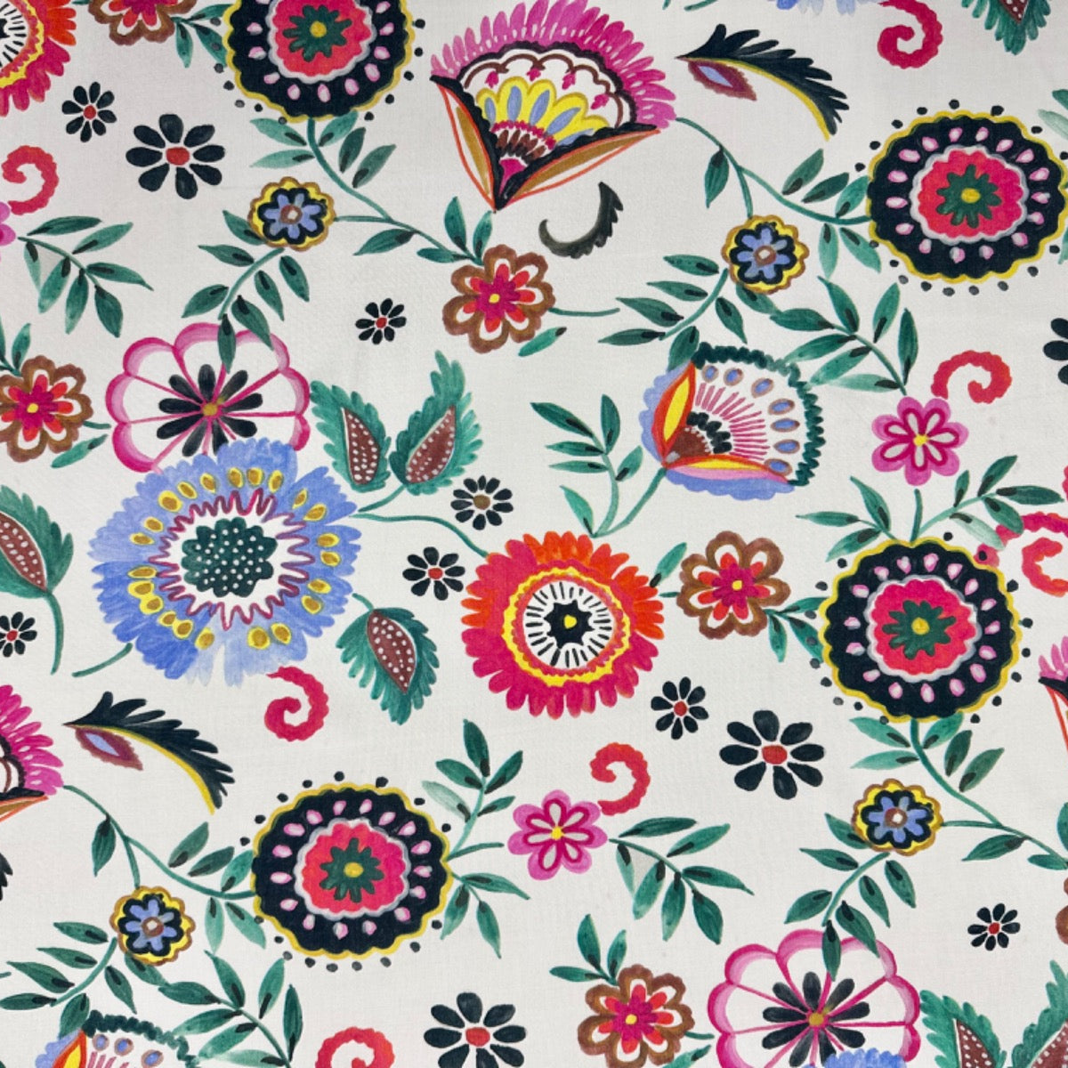 H366 Folklore Viscose Multi Dress Fabric