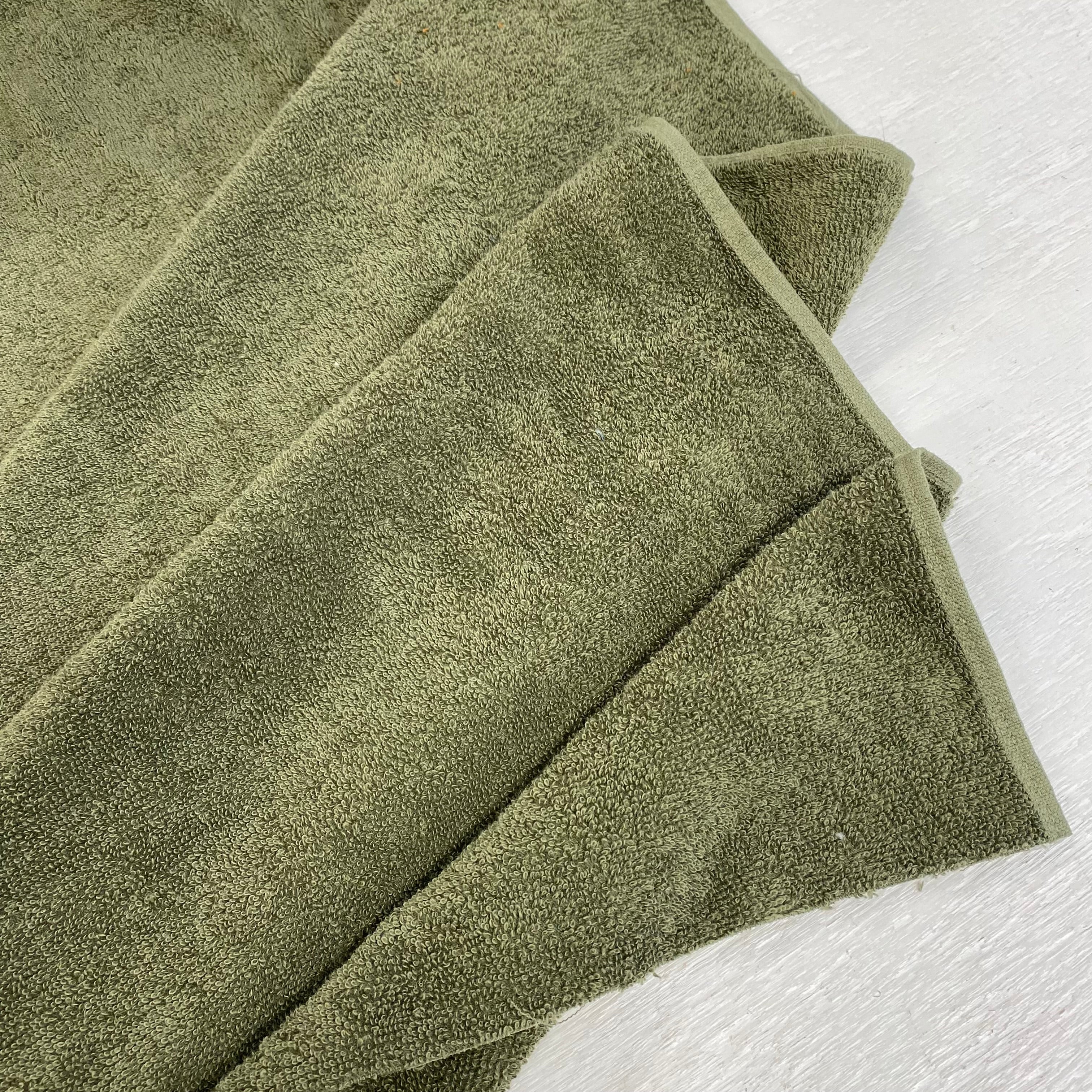 H418 Cotton Towelling Khaki Fabric