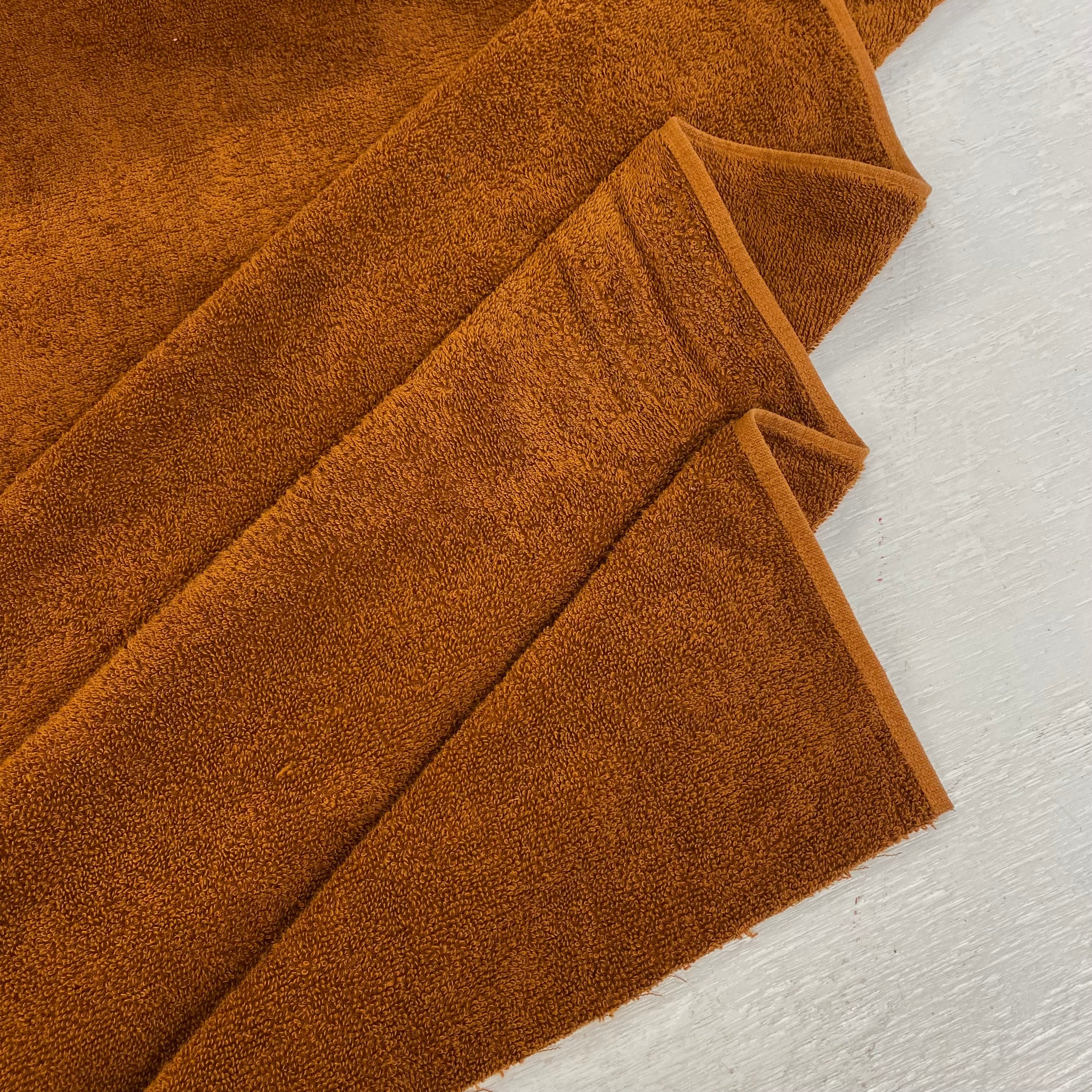 H419 Cotton Towelling Rust Fabric