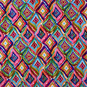 H425 Rainbow Ikat Multi Viscose Fabric
