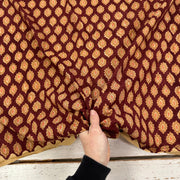 Banaras Motif Block Print Burgundy Tex Ex 2963