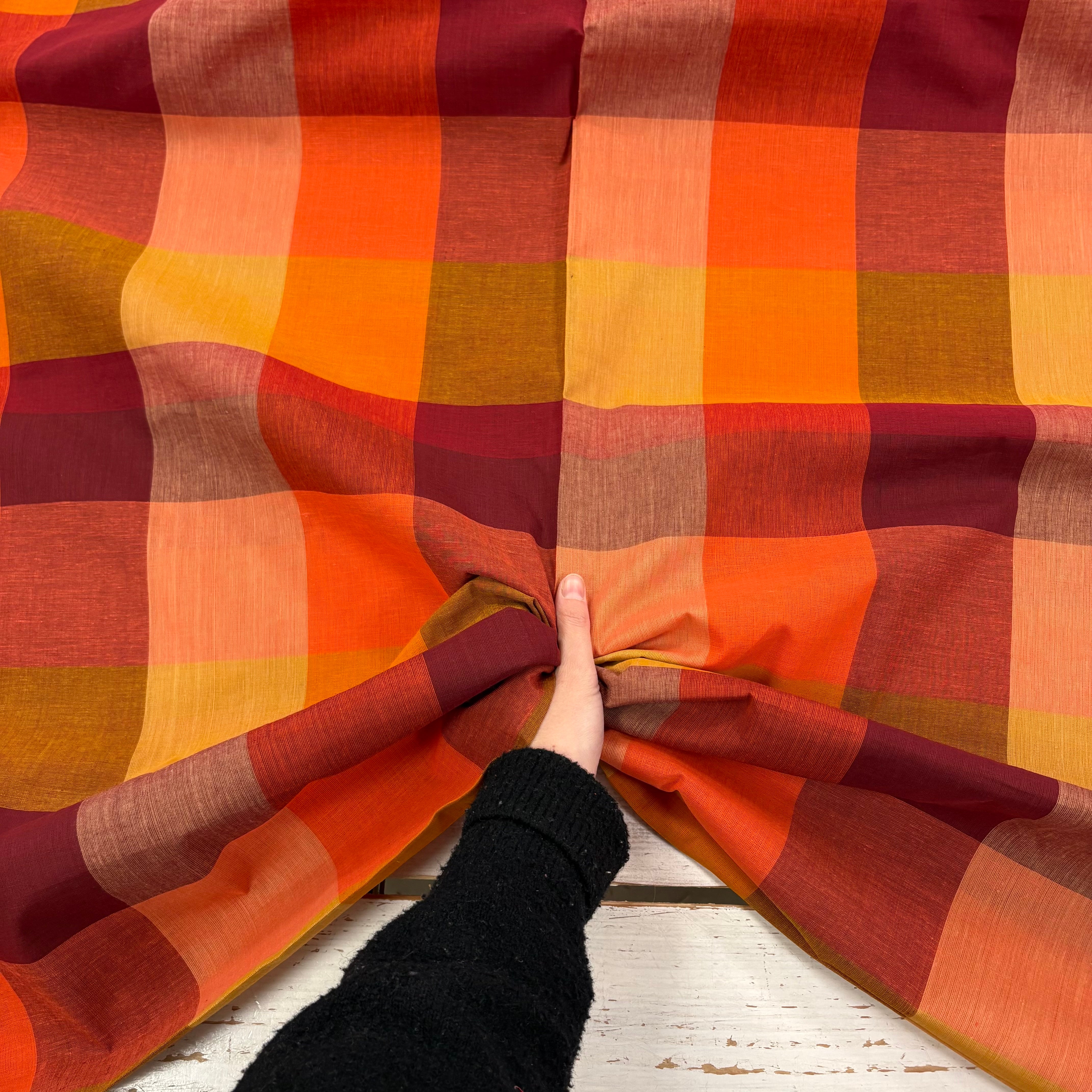 Jumbo woven sunset block gingham Tex Ex 2981