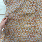 Floral Motif Block Print Mauve Tex Ex 3020